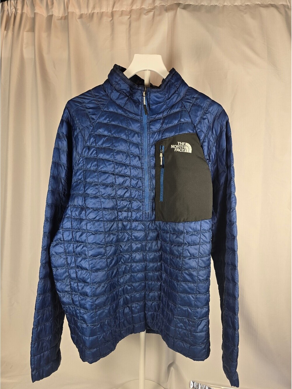 The North Face Men's ThermoBall Blue Quilted Jacket Large